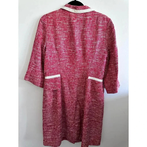 SARA CAMPBELL Women's Pink Long Sleeve Button Front Long Blazer Coat Size 12 - Picture 6 of 8